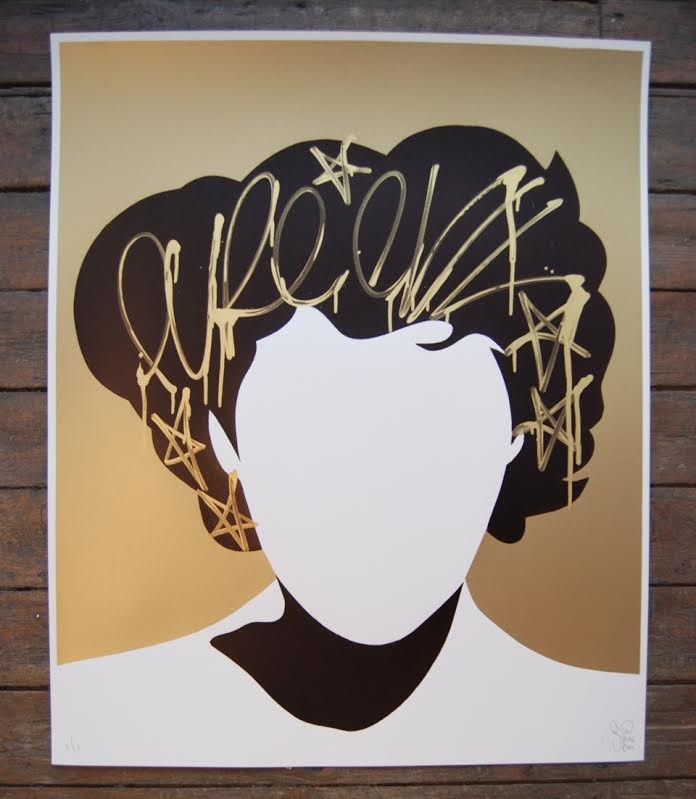 "FRANK SINATRA'S GOLD TAG NO FACE" Hand-finished Print by PURE EVIL
