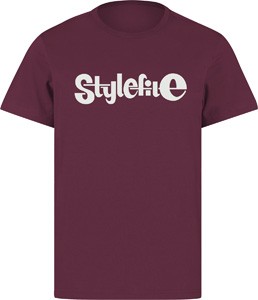 STYLEFILE T-SHIRT MAROON / WHITE